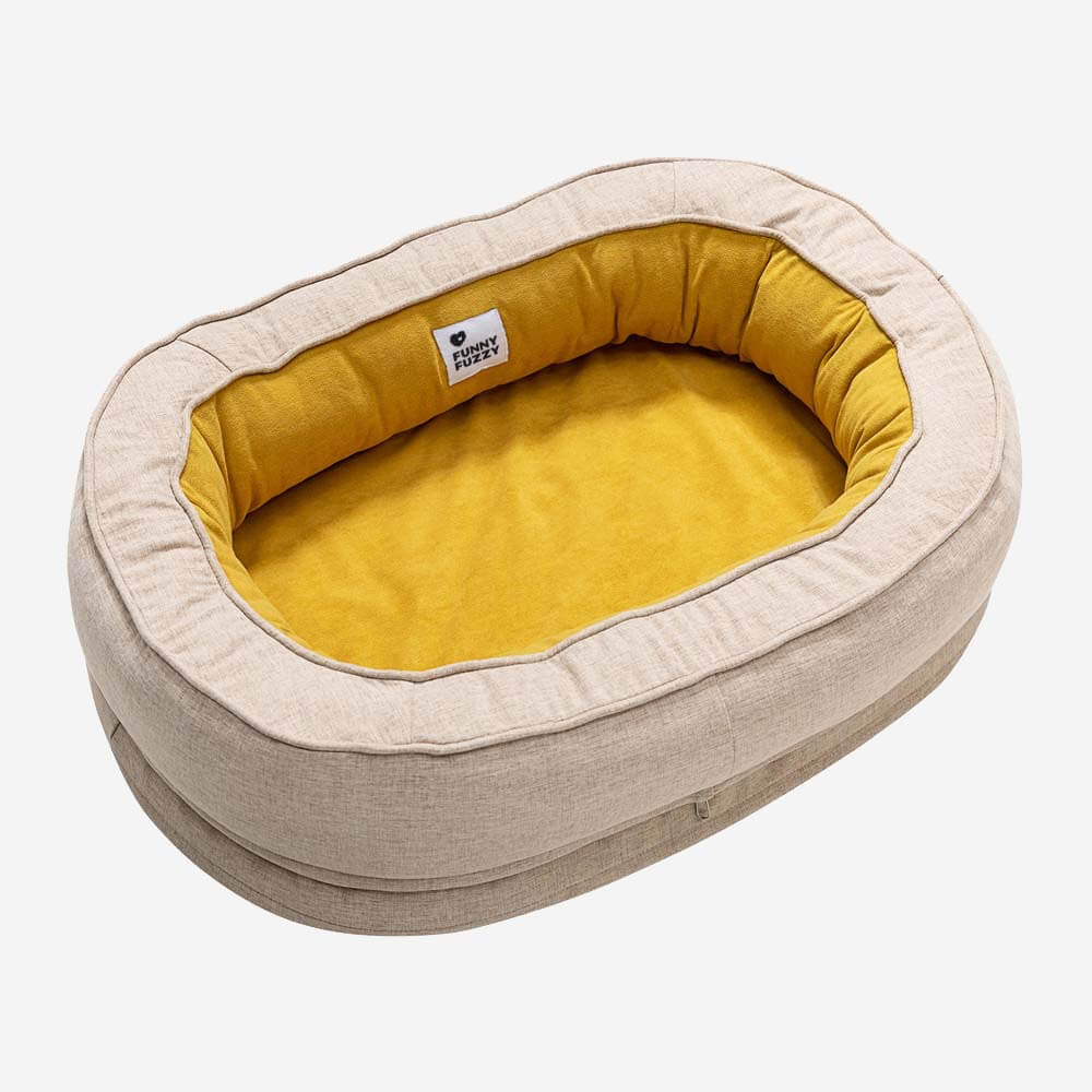 Larch - Orthopedic Donut Dog Bed, Raised Edges, Machine Washable