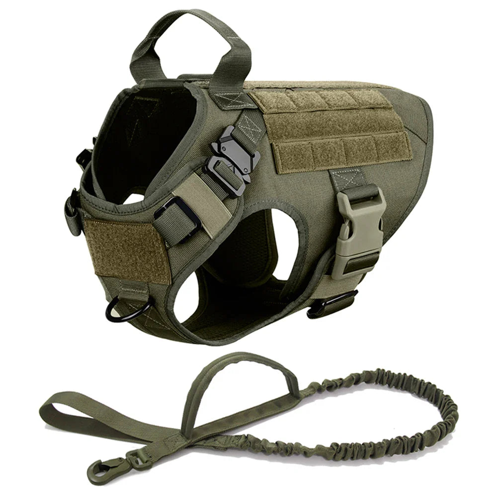 Onyx - Tactical Dog Harness Full Set with Leash & MOLLE Pouches