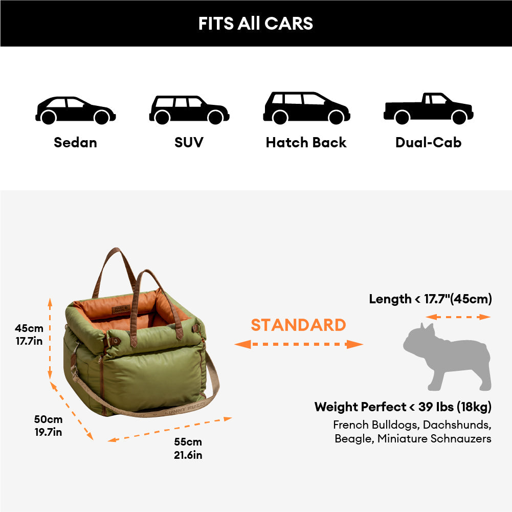 Flint - Dog Car Seat with LATCH Anchors, Waterproof