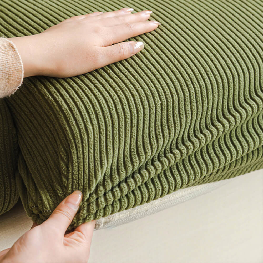 Mallow - Stretch Corduroy Sofa Cover, Modular Pieces