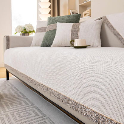Linnet - Tweed Chenille Couch Cover, Non-Slip