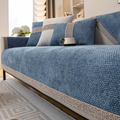 Linnet - Tweed Chenille Couch Cover, Non-Slip