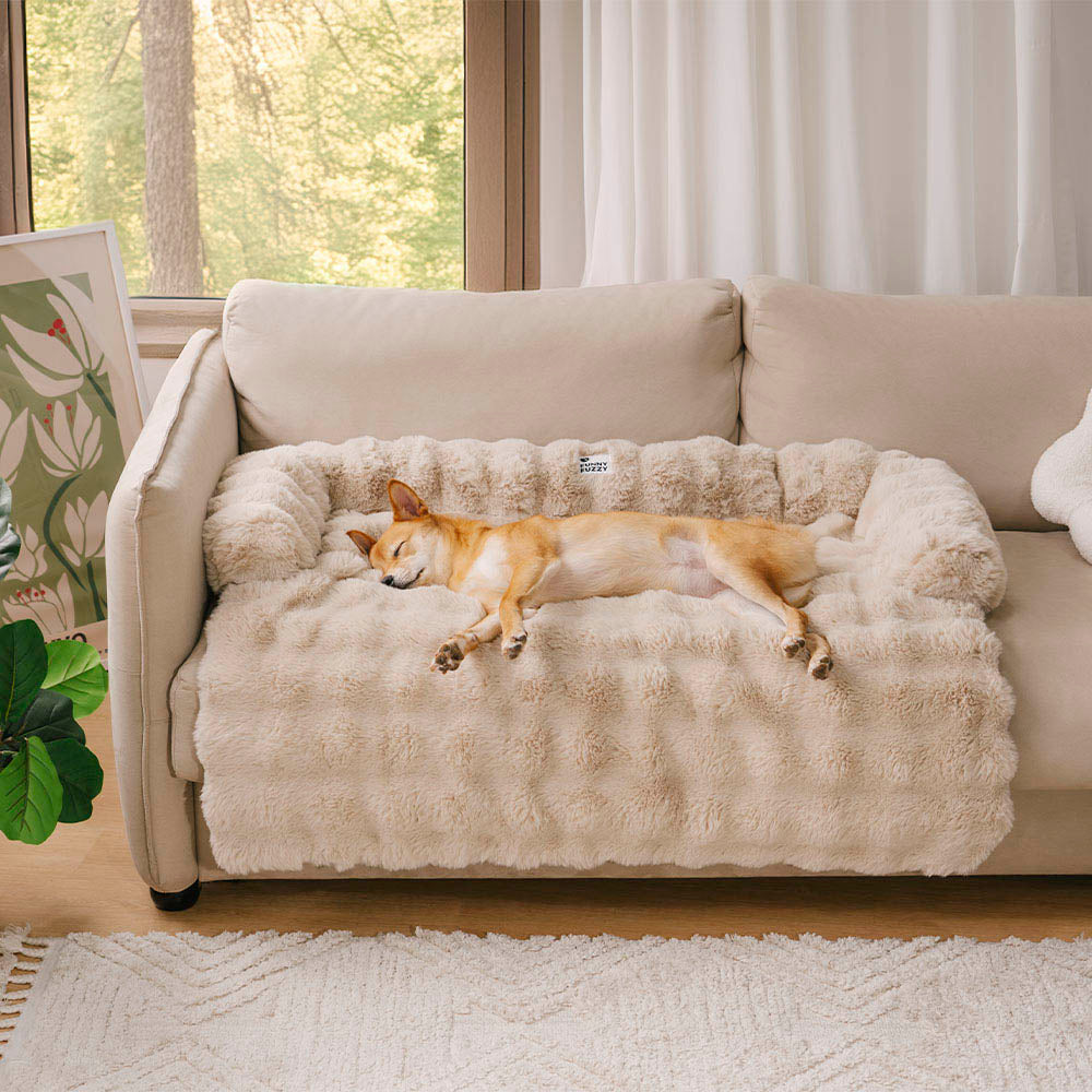 Vesta - Plush Calming Dog Sofa Protector Mat, Machine Washable