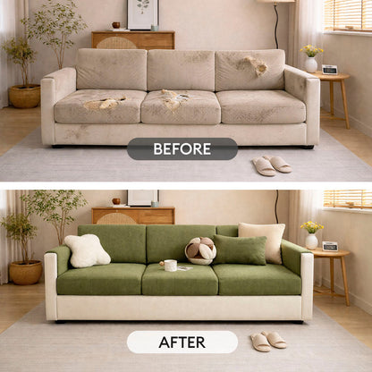 Mallow - Stretch Corduroy Sofa Cover, Modular Pieces