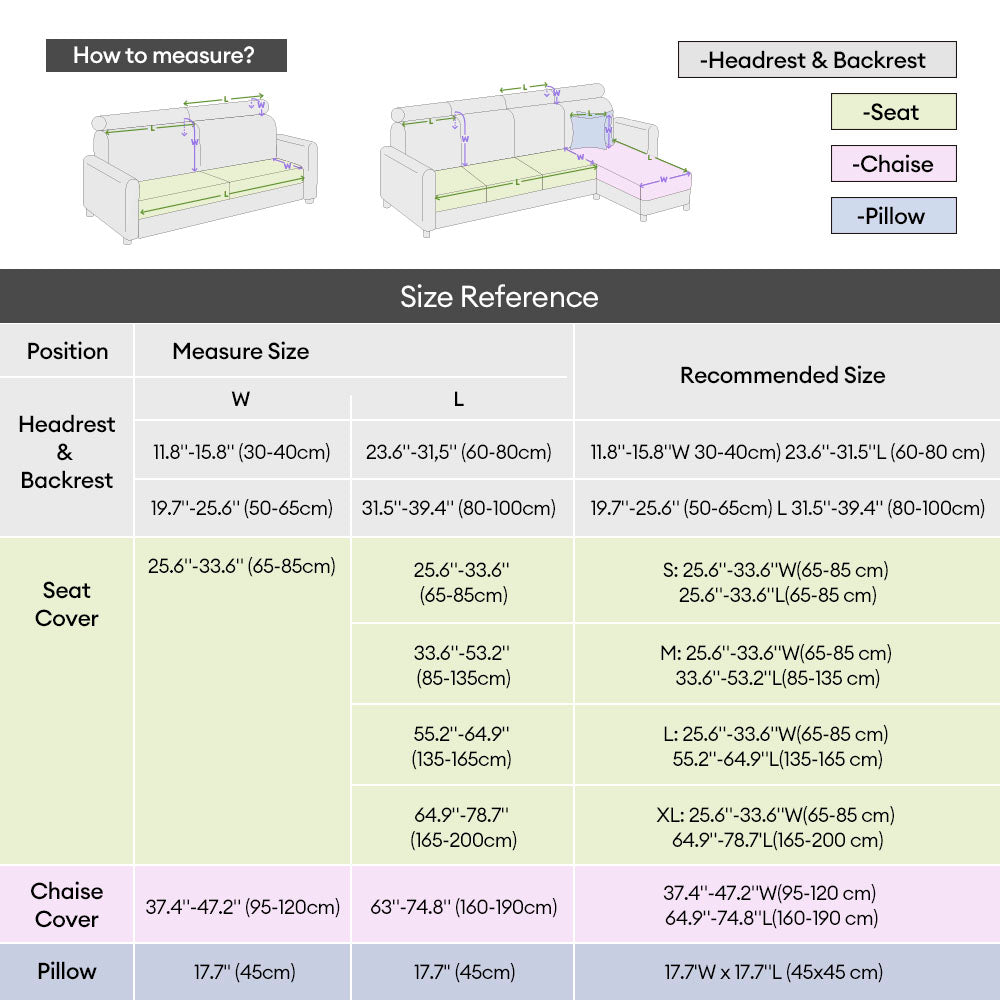Mallow - Stretch Corduroy Sofa Cover, Modular Pieces