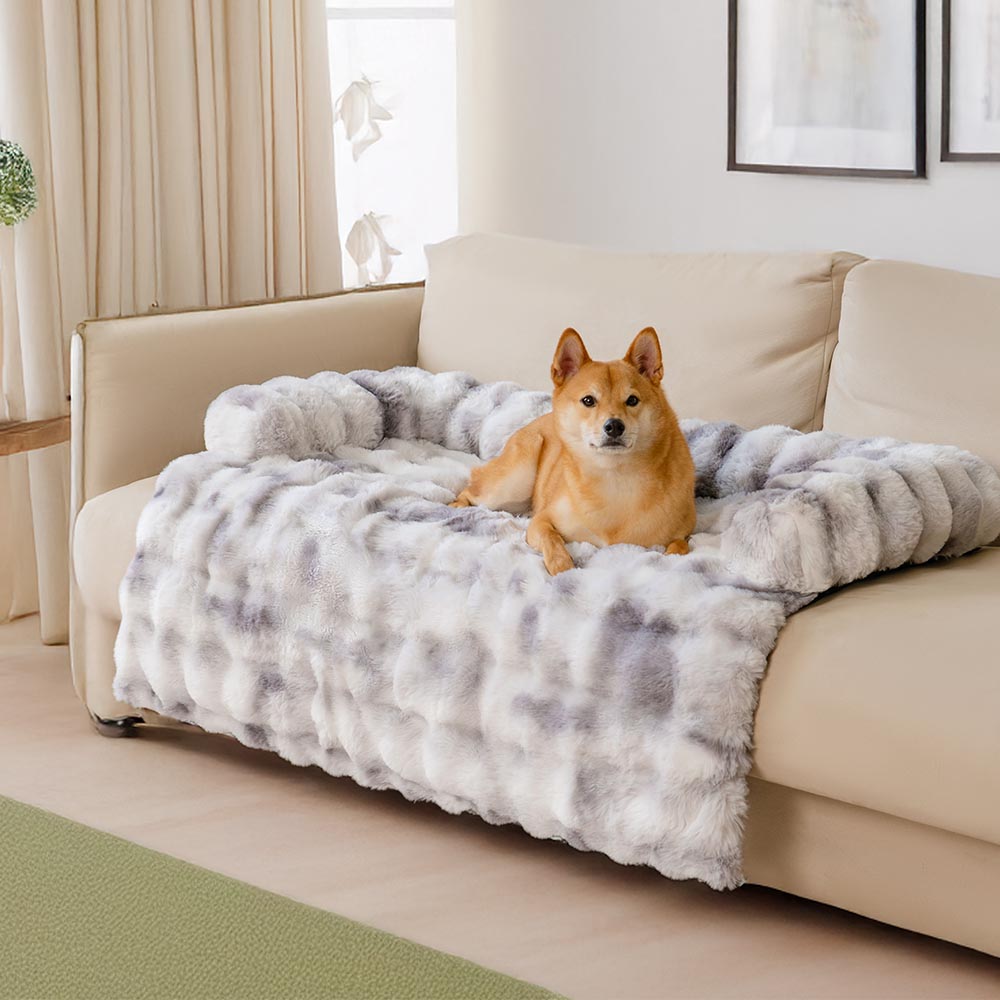 Vesta - Plush Calming Dog Sofa Protector Mat, Machine Washable