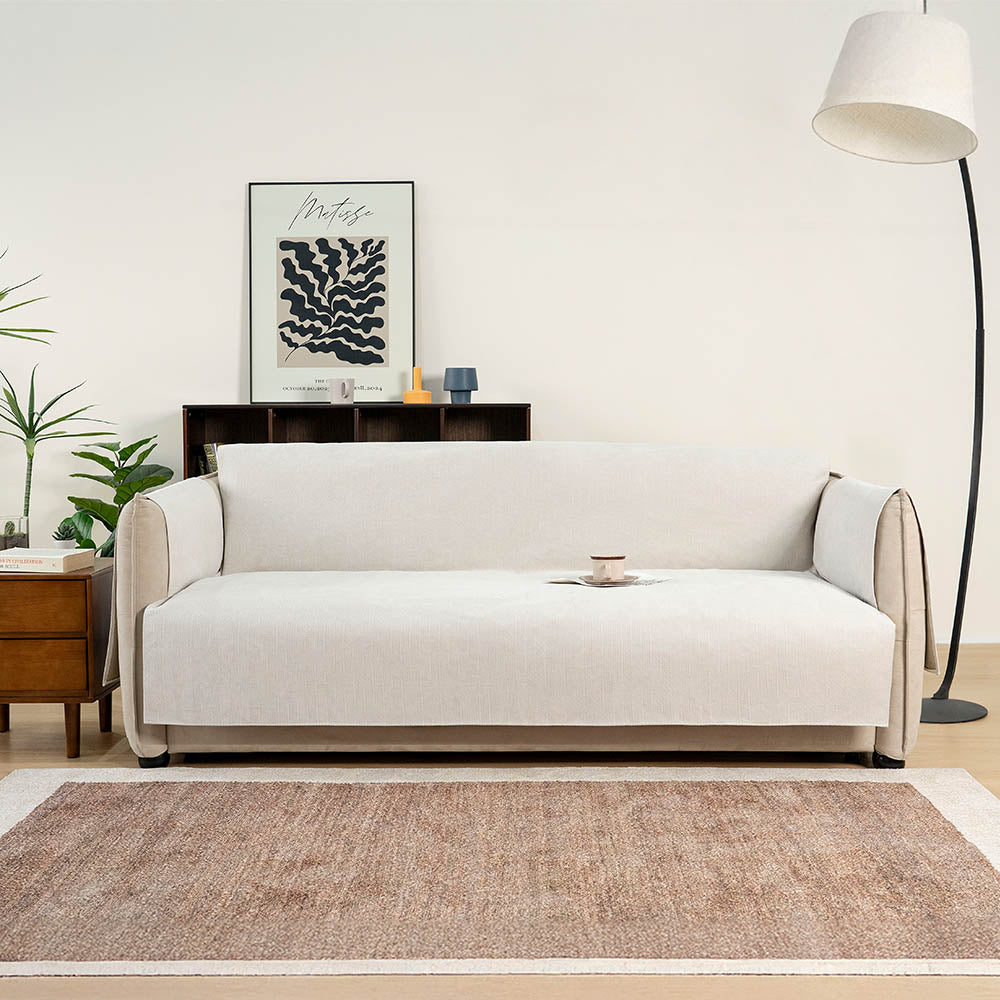 Tyne - Waterproof Chenille Couch Cover, Non-Slip Foam Anchors