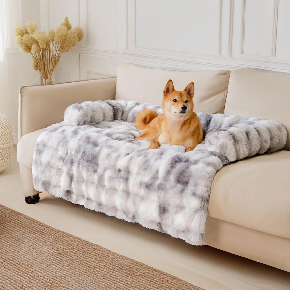 Vesta - Plush Calming Dog Sofa Protector Mat, Machine Washable