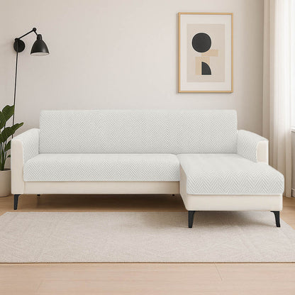 Tyne - Waterproof Chenille Couch Cover, Non-Slip Foam Anchors