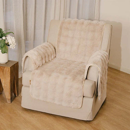 Heath - Waterproof Fluffy Plush Couch Cover for Dogs