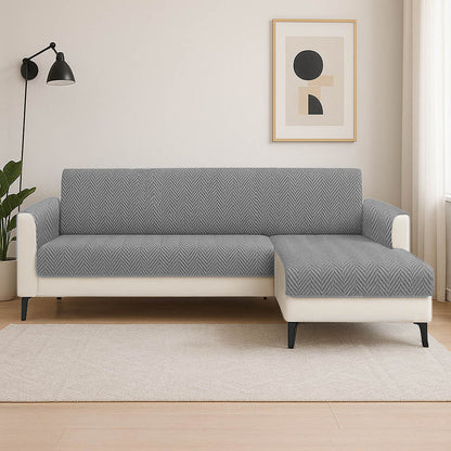 Tyne - Waterproof Chenille Couch Cover, Non-Slip Foam Anchors