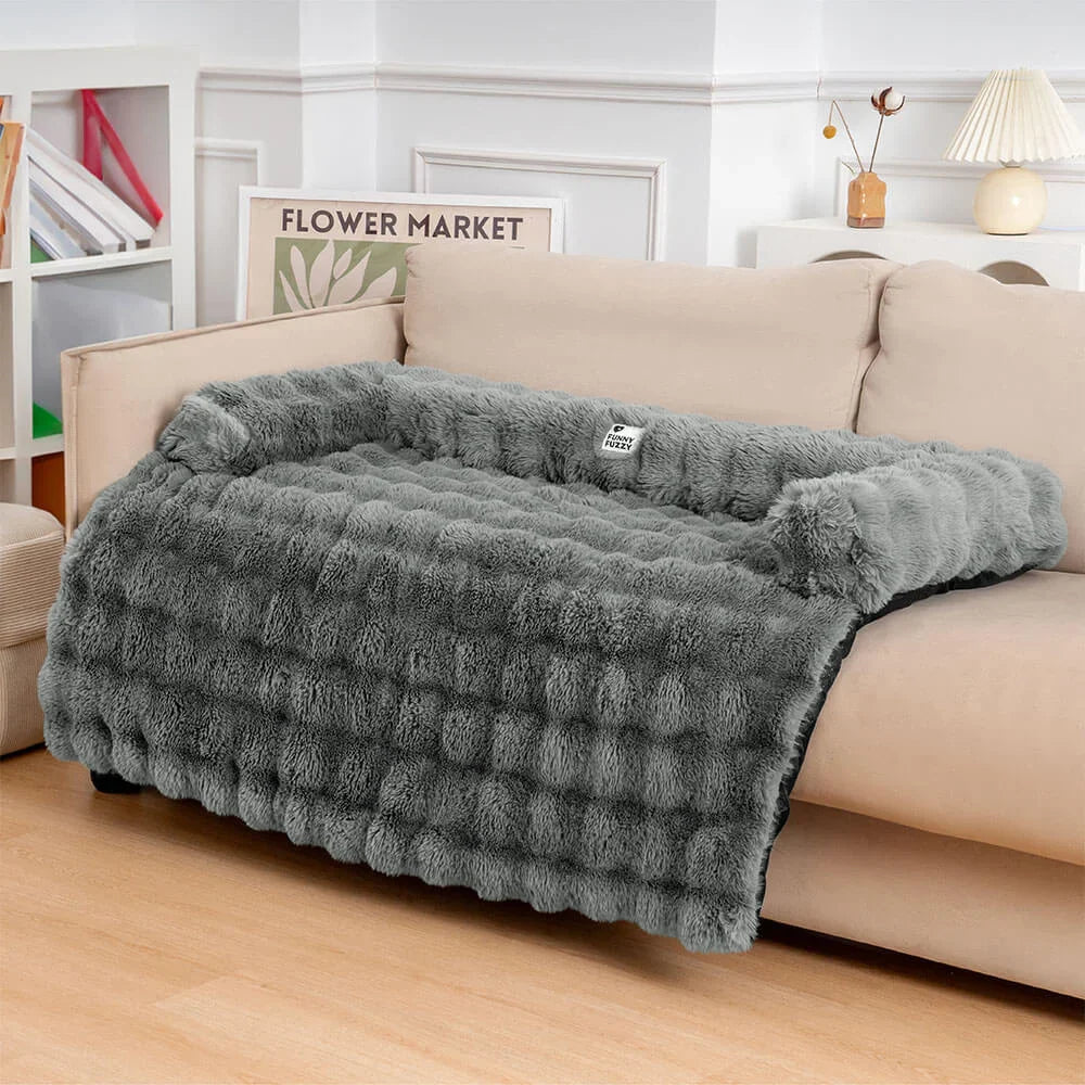 Vesta - Plush Calming Dog Sofa Protector Mat, Machine Washable
