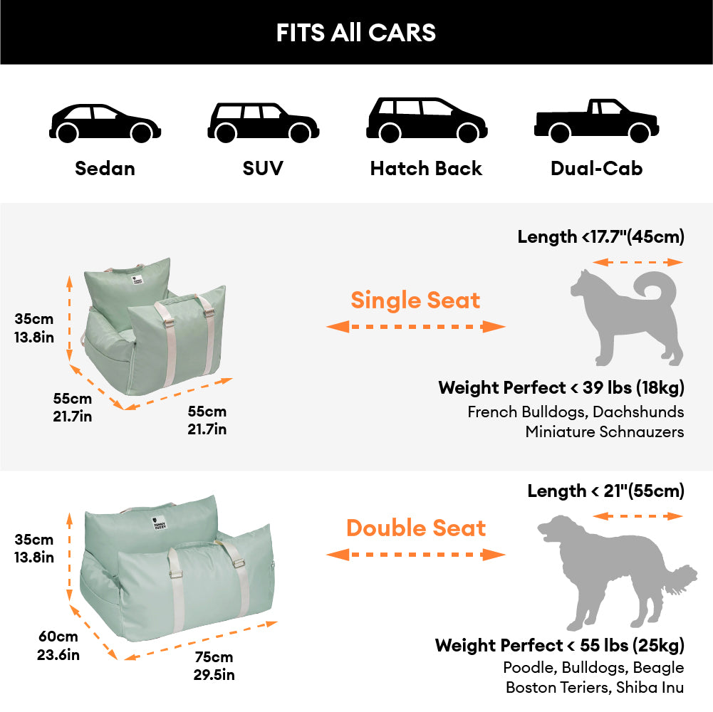 Hale - Waterproof Oxford ISOFIX Dog Car Seat