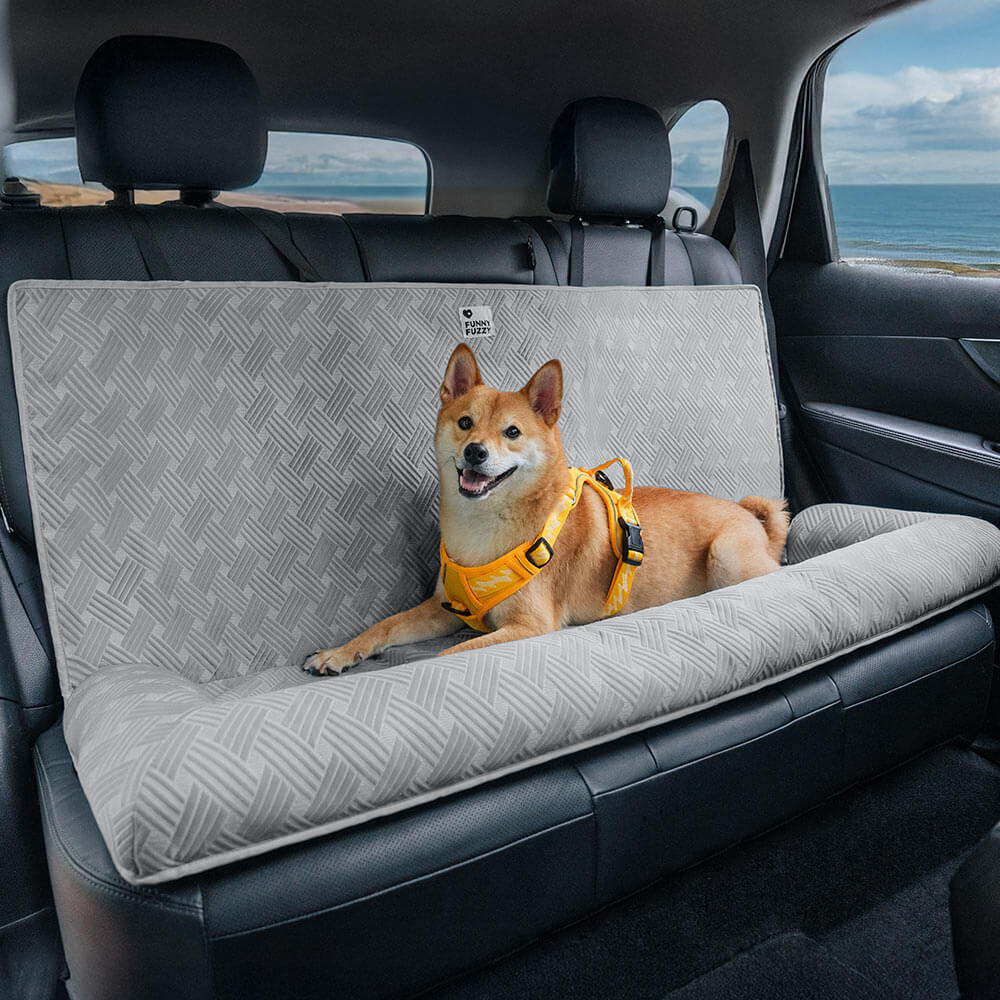Strath - Cooling Bolster Dog Car Seat Bed with Safety Strap
