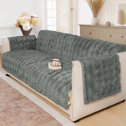 Heath - Waterproof Fluffy Plush Couch Cover for Dogs