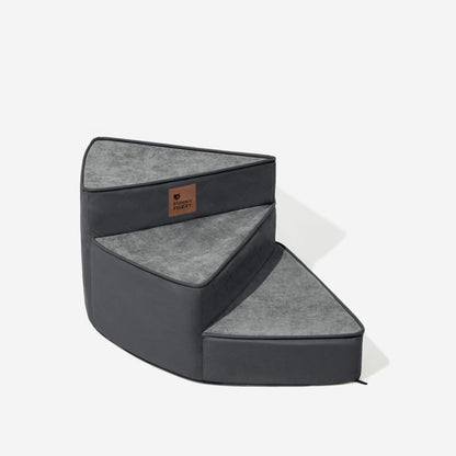 Tamar - Luxe Faux Leather Spiral Pet Stairs, Washable
