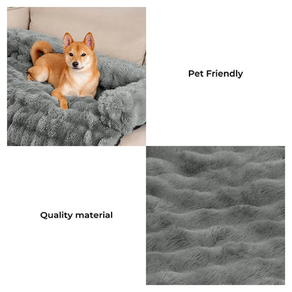 Vesta - Plush Calming Dog Sofa Protector Mat, Machine Washable