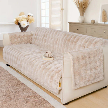 Heath - Waterproof Fluffy Plush Couch Cover for Dogs