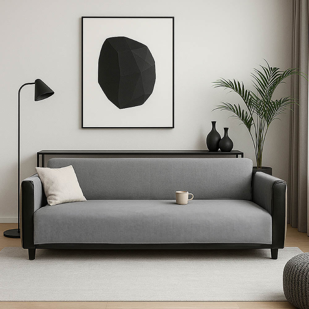 Tyne - Waterproof Chenille Couch Cover, Non-Slip Foam Anchors