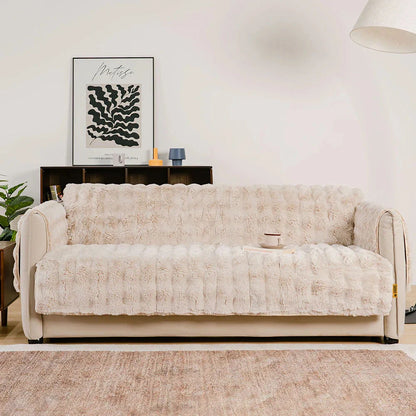 Heath - Waterproof Fluffy Plush Couch Cover for Dogs