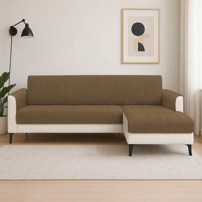 Tyne - Waterproof Chenille Couch Cover, Non-Slip Foam Anchors