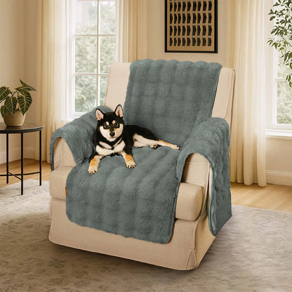 Heath - Waterproof Fluffy Plush Couch Cover for Dogs
