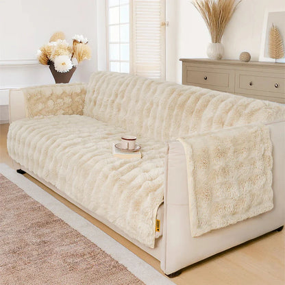 Heath - Waterproof Fluffy Plush Couch Cover for Dogs
