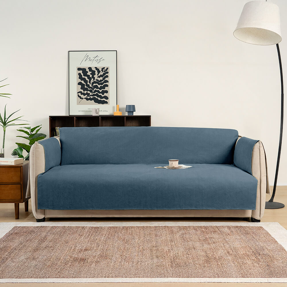 Tyne - Waterproof Chenille Couch Cover, Non-Slip Foam Anchors