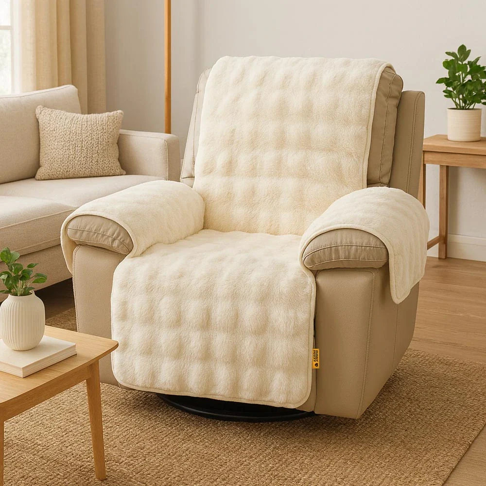 Heath - Waterproof Fluffy Plush Couch Cover for Dogs