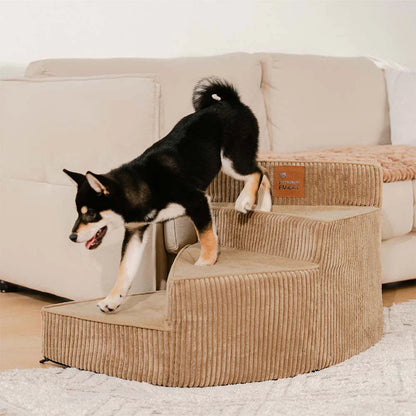 Reed - Corduroy Joint-Friendly Spiral Pet Stairs