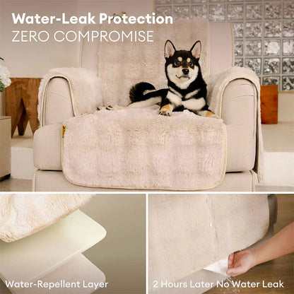 Heath - Waterproof Fluffy Plush Couch Cover for Dogs