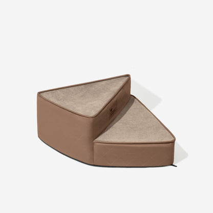 Tamar - Luxe Faux Leather Spiral Pet Stairs, Washable