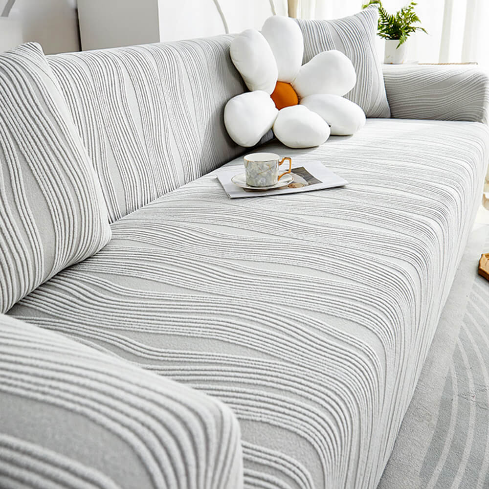 Hazel - Jacquard Stretch Full-Cover Sofa Protector, Anti-Scratch