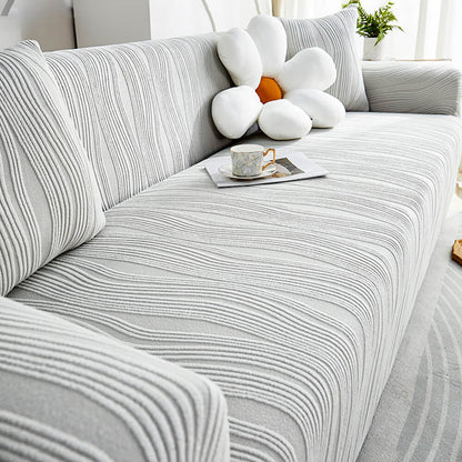 Hazel - Jacquard Stretch Full-Cover Sofa Protector, Anti-Scratch