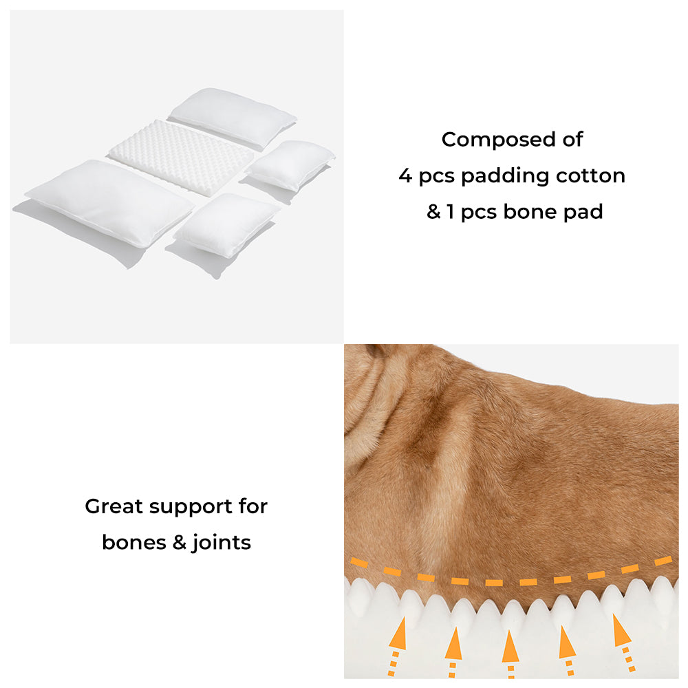 Flax - Faux Lambswool Stripe Sofa Bed for Dogs and Cats