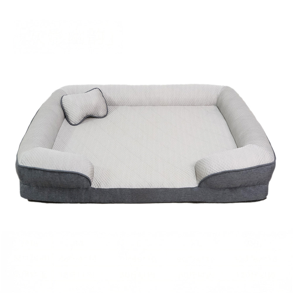 Luff - Cooling Orthopedic Dog Sofa Bed, Egg-Crate Foam with Four Bolsters