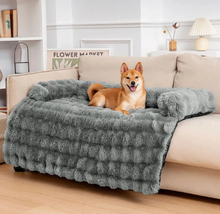 Vesta - Plush Calming Dog Sofa Protector Mat, Machine Washable