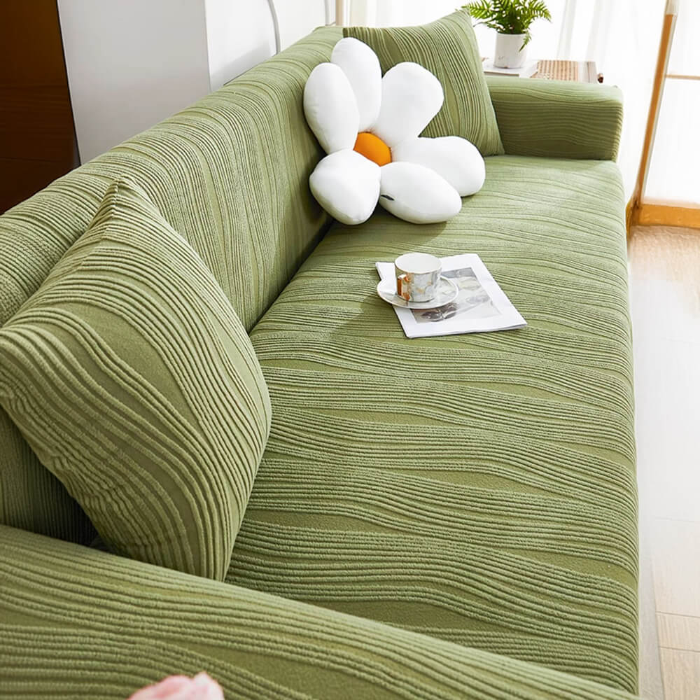 Hazel - Jacquard Stretch Full-Cover Sofa Protector, Anti-Scratch