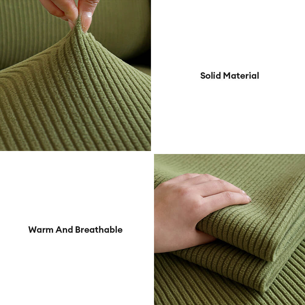 Mallow - Stretch Corduroy Sofa Cover, Modular Pieces