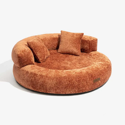 Lark - Diamond Velvet Orthopedic Donut Dog Bed