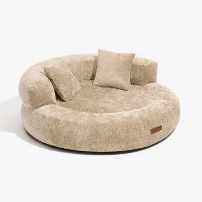 Lark - Diamond Velvet Orthopedic Donut Dog Bed