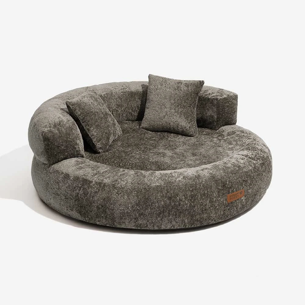 Lark - Diamond Velvet Orthopedic Donut Dog Bed