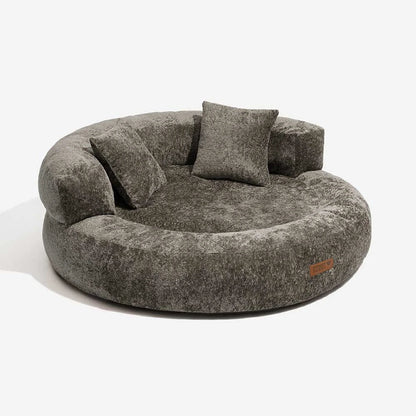 Lark - Diamond Velvet Orthopedic Donut Dog Bed