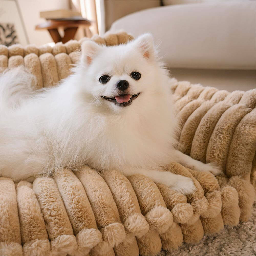 Atlas - Plush Orthopedic Dog Sofa Bed with Bolster and Headrest