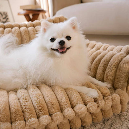 Atlas - Plush Orthopedic Dog Sofa Bed with Bolster and Headrest