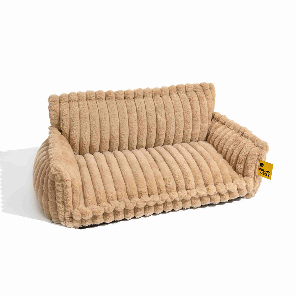 Atlas - Plush Orthopedic Dog Sofa Bed with Bolster and Headrest