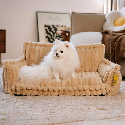 Atlas - Plush Orthopedic Dog Sofa Bed with Bolster and Headrest