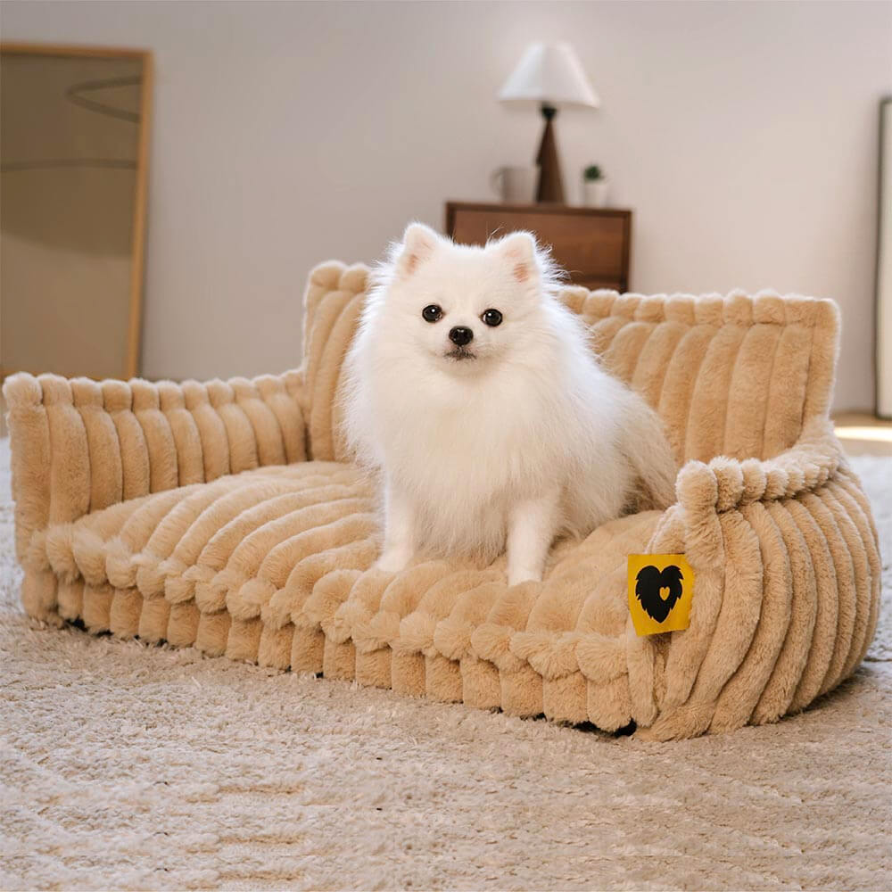 Atlas - Plush Orthopedic Dog Sofa Bed with Bolster and Headrest