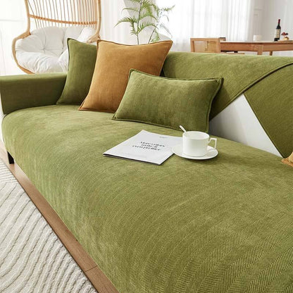 Halo - Herringbone Chenille Couch Cover, Waterproof and Antibacterial