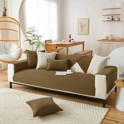 Halo - Herringbone Chenille Couch Cover, Waterproof and Antibacterial